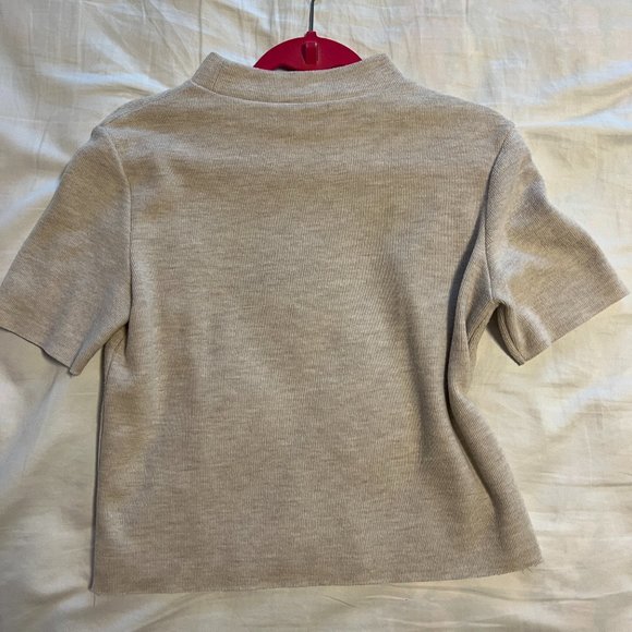 Beige Mock neck t-shirt Zara - Picture 2 of 2